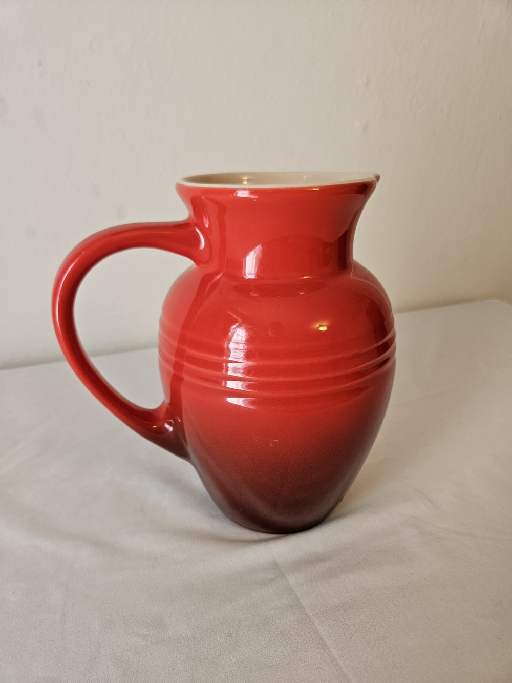 Le Creuset Stoneware Cerise Cherry Red Pitcher